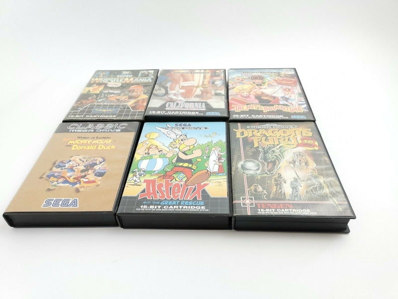 Sega Mega Drive II 2 Konsolen Bundle mit 2 Controllern, Kabeln und 6 Spielen |MD