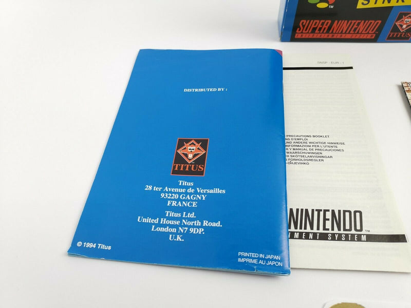 Super Nintendo Spiel " S.O.S Sink or Swim " Snes | Ovp | Pal | CIB | SOS