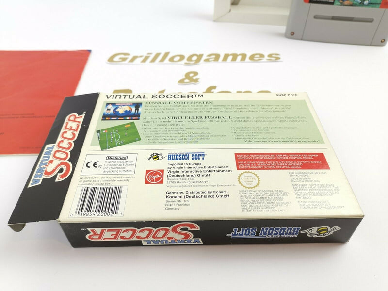 Super Nintendo Spiel " Virtual Soccer " Snes | Ovp | Pal | CIB |