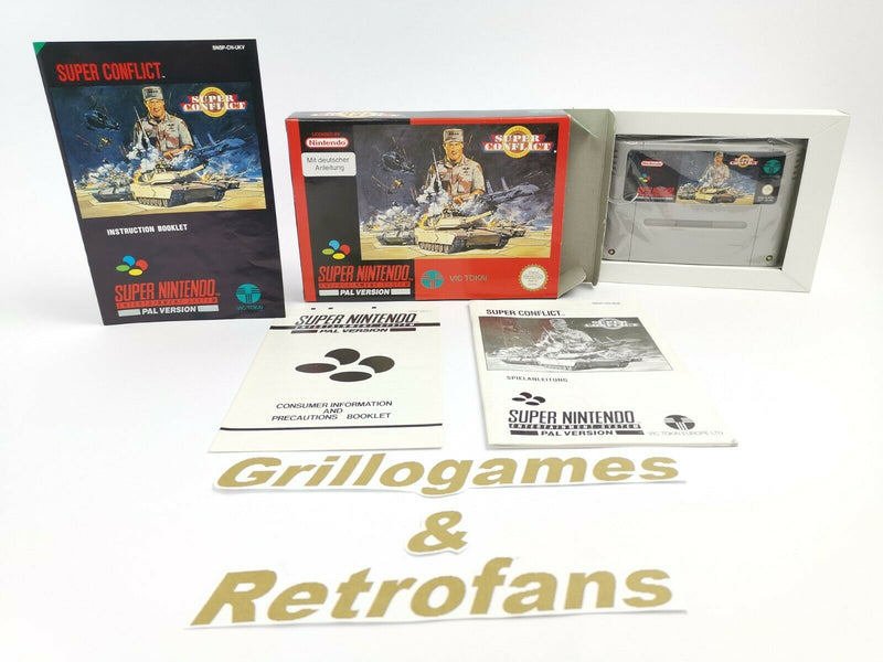 Super Nintendo Game "Super Conflict" Snes | Original packaging | Pal |CIB