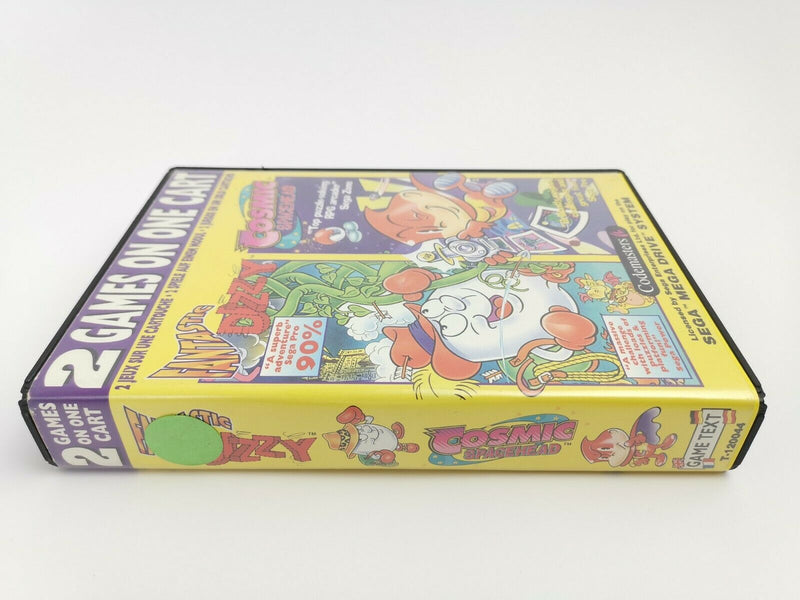 Sega Mega Drive Spiel " 2 Games on One Cart  Fantastic Dizzy & Cosmic Spacehead
