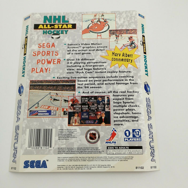 Sega Saturn Spiel " NHL All-Star Hockey " SegaSaturn | NTSC-U/C USA | Icehockey