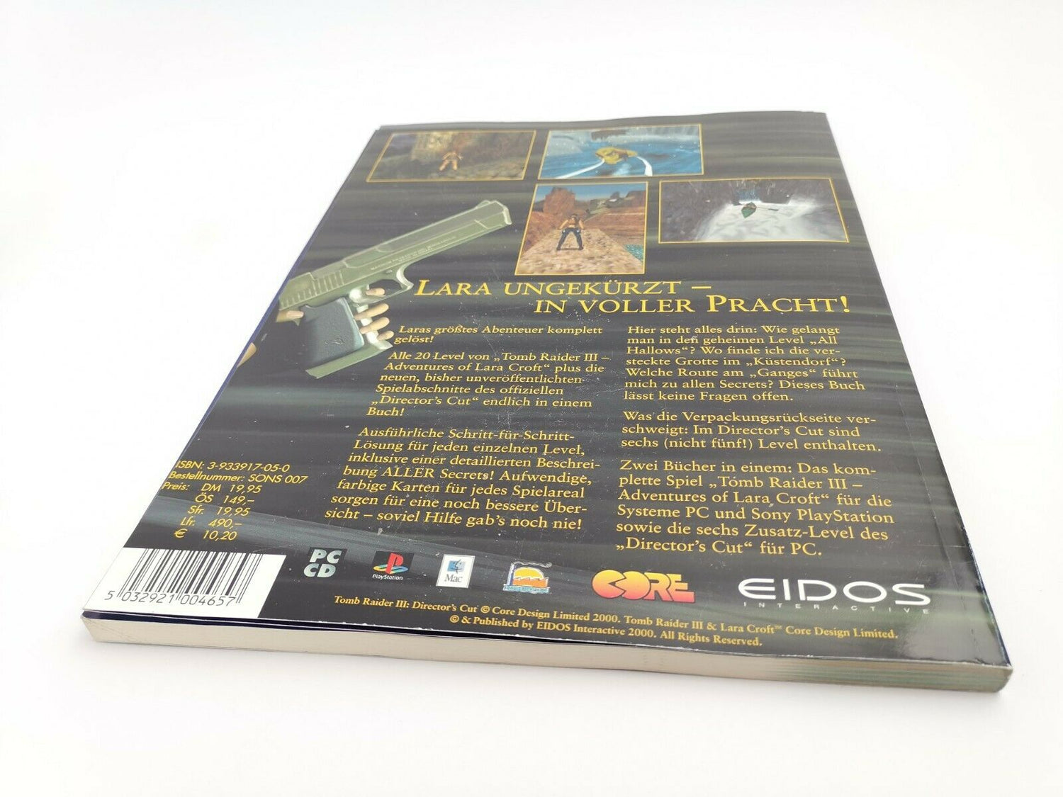 Tomb Raider III 3 Adventures of Lara Croft The Official Walkthrough Book |PS1 |Guide