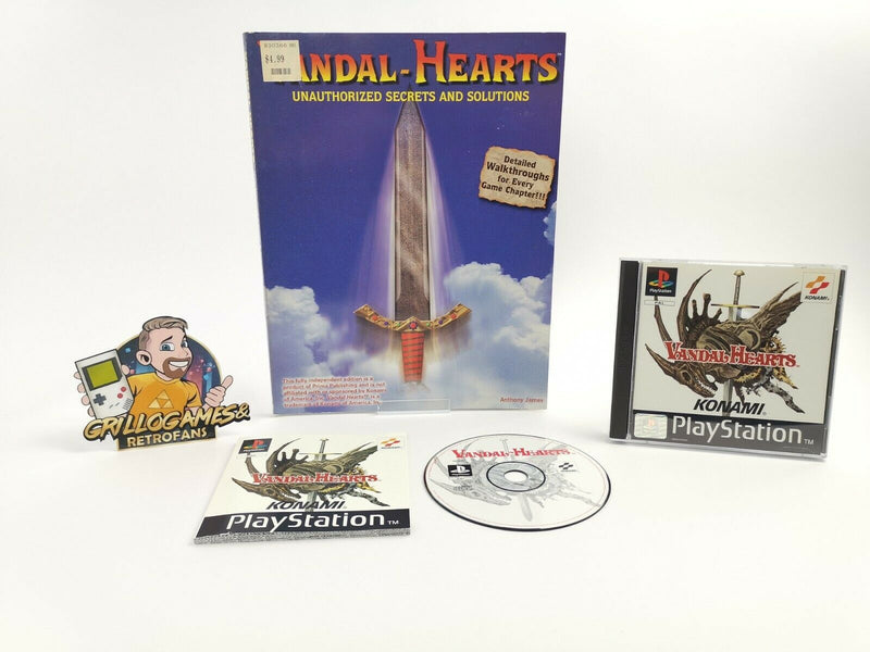 Sony Playstation 1 "Vandal Hearts &amp; Unauthorized Secrets" | Solution book | Ps1