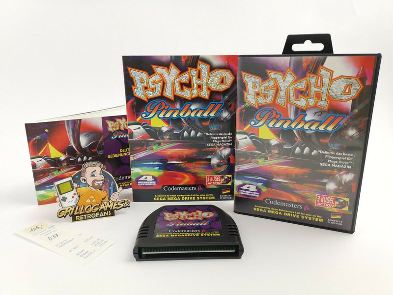 Sega Mega Drive game "Psycho Pinball with cardboard slipcase" MD MegaDrive | Original packaging | PAL