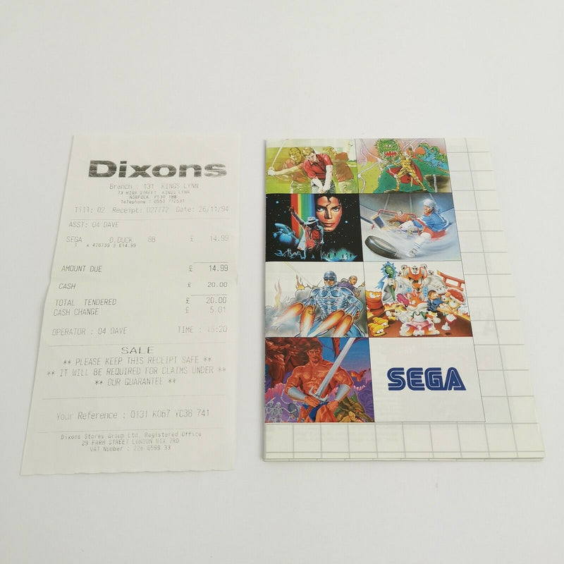 Sega Master System Spiel " The Lucky Dime Caper starring Donald Duck " OVP | PAL