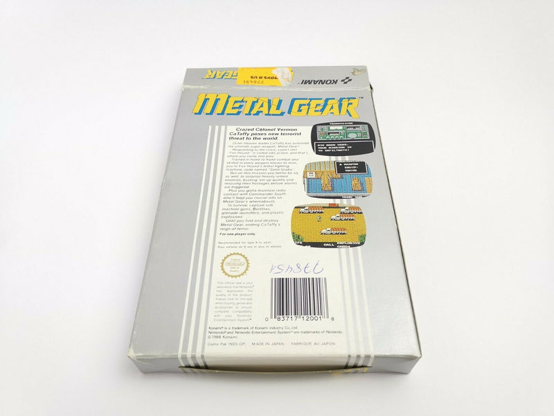 Nintendo Entertainment System game "Metal Gear" NES | Original packaging | PAL-B EEC