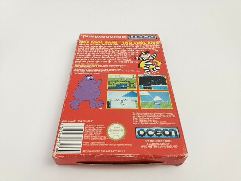 Nintendo Entertainment System game "MC Donaldland" NES | Original packaging | PAL-A UKV