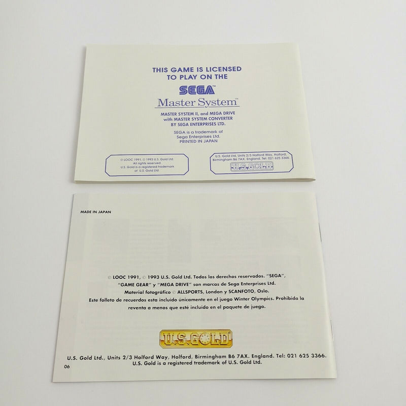 Sega Master System Spiel " Winter Olympics " Lillehammer 94 MS | OVP | PAL
