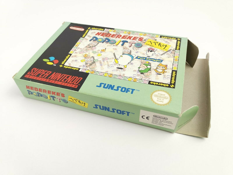 Super Nintendo Game "Heberekes Popoitto" Snes | Original packaging | Pal