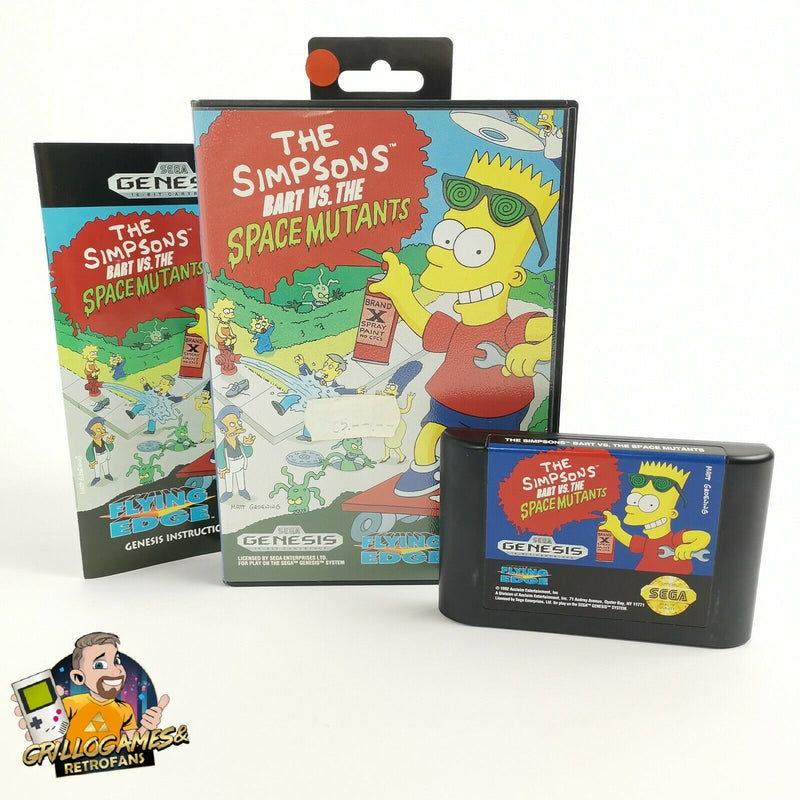 Sega Genesis Spiel " The Simpsons Bart vs. the Space Mutants " NTSC-U/C USA OVP