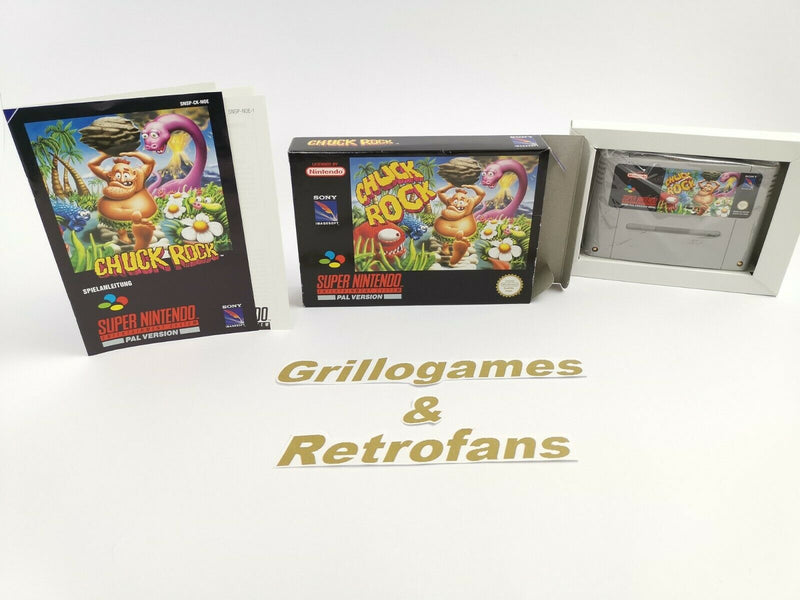 Super Nintendo Game "Chuck Rock" Snes | Original packaging | Pal | CIB