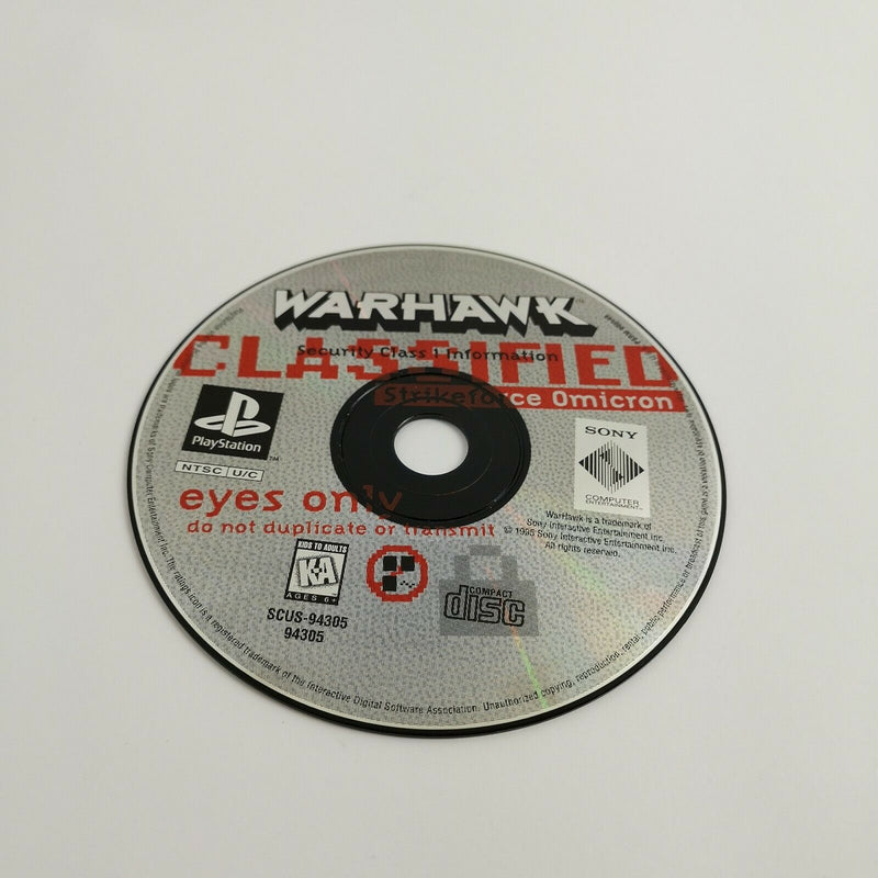 Sony Playstation 1 Spiel " Warhawk " Ps1 PsX | OVP Longbox | NTSC-U/C USA