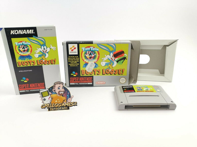 Super Nintendo Game "Tiny Toon Adventures Buster Busts Loose" Snes | Original packaging | Pal