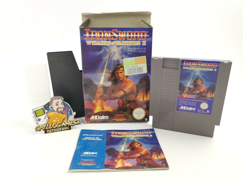 Nintendo Entertainment System Spiel " Iron Sword Wizards & Warriors II 2 " NES