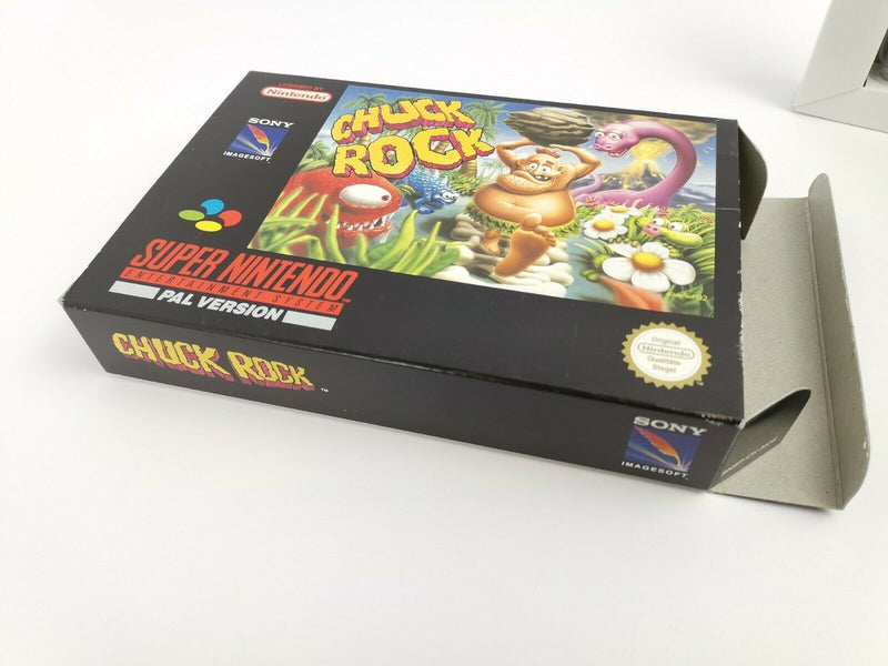 Super Nintendo Game "Chuck Rock" Snes | Original packaging | Pal | CIB