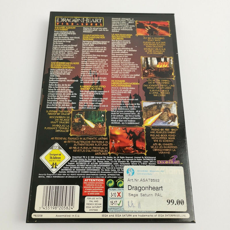 Sega Saturn Spiel " Dragonheart Fire & Steel " SegaSaturn | PAL OVP Dragon Heart
