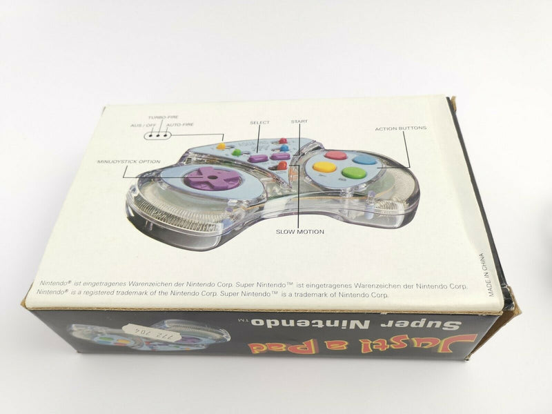 Super Nintendo Controller "Aqua Pad" Just a Pad | Original packaging | Snes | Pal