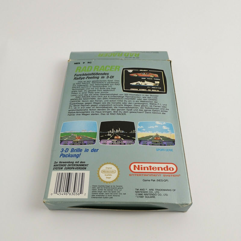 Nintendo Entertainment System Spiel " Rad Racer + 3D Brille | NES OVP PAL-B NOE