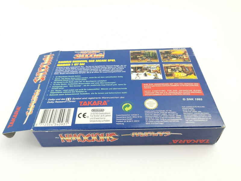 Super Nintendo game "Samurai Shodown" original packaging | Pal | Snes