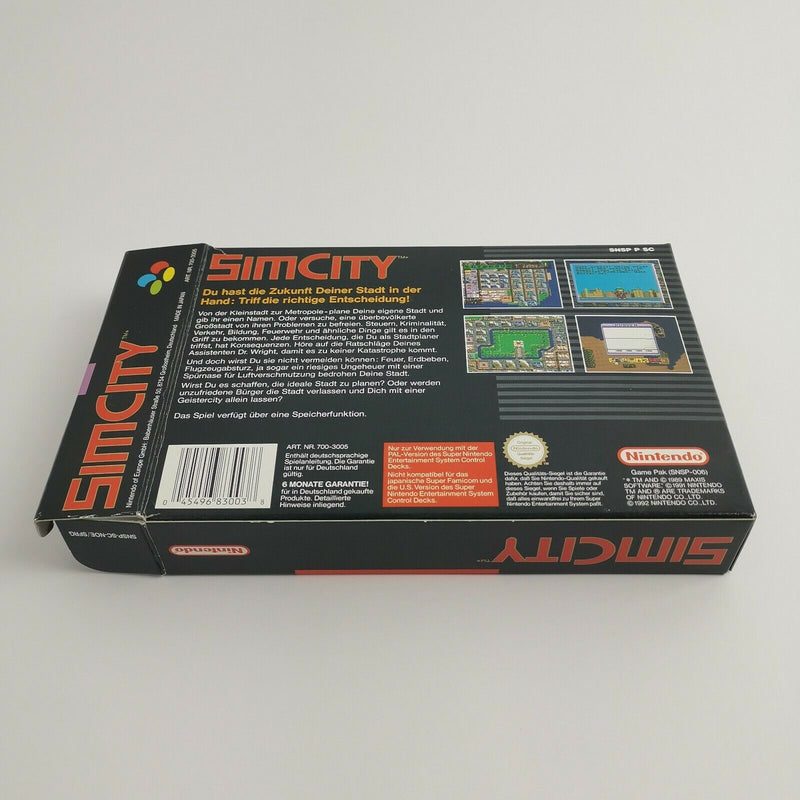 Super Nintendo game "Sim City" SNES SimCity | Original packaging | PAL version NOE / SFRG