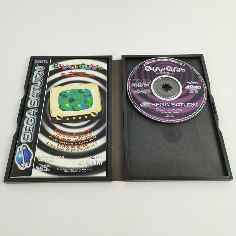 Sega Saturn Spiel " Bubble Bobble Rainbow Island " SegaSaturn | OVP | PAL