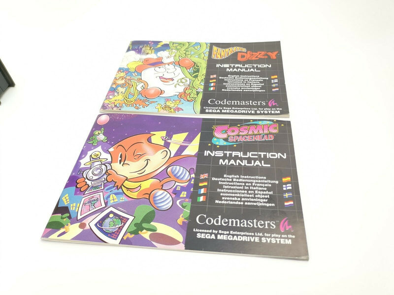 Sega Mega Drive Spiel " 2 Games on One Cart  Fantastic Dizzy & Cosmic Spacehead