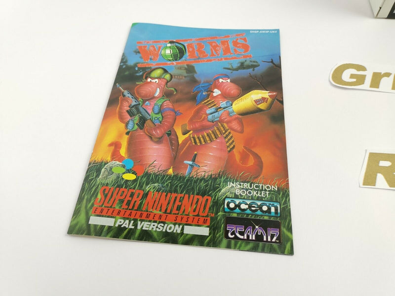 Super Nintendo game "Worms" | Snes | Original packaging | Pal | CIB
