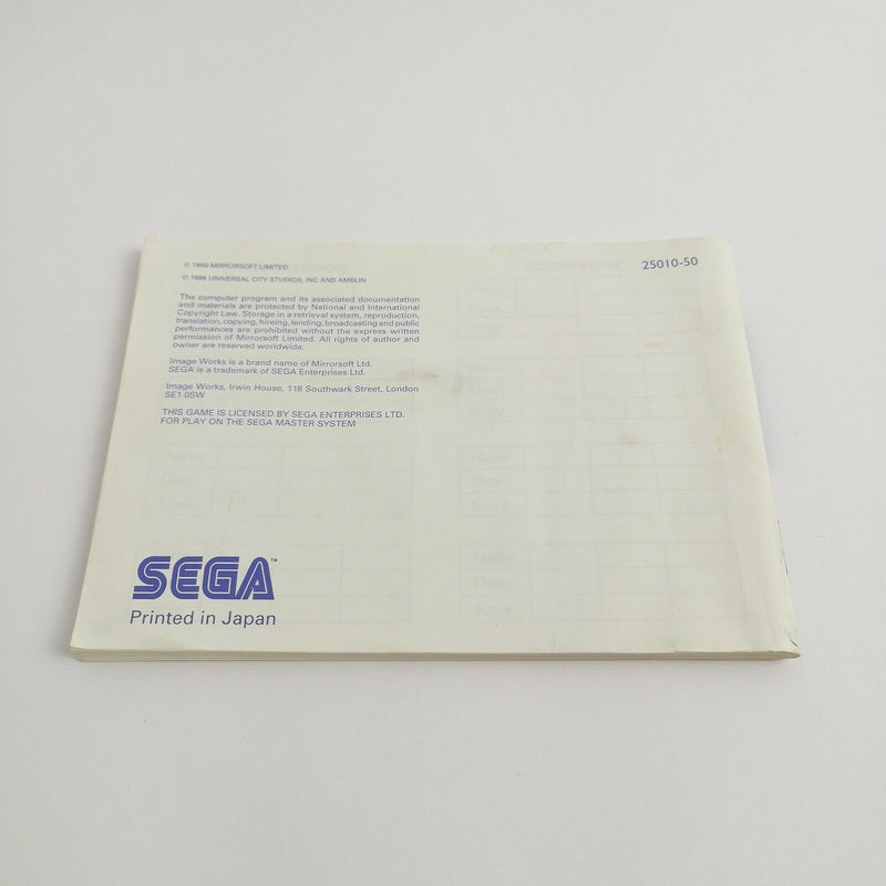 Sega Master System Spiel " Back to The Future Part II 2 " MS | OVP | PAL
