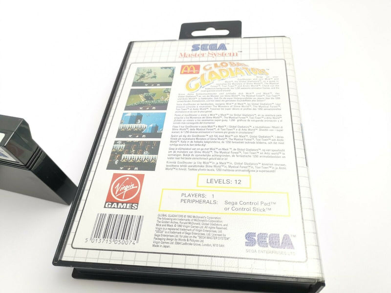 Sega master System Spiel " Global Gladiators " MS | Pal | Ovp