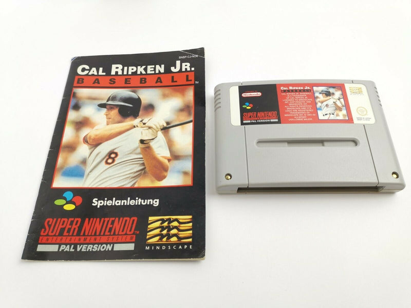 Super Nintendo Game " Cal Ripken JR Baseball + Instructions " Snes | Pal | module