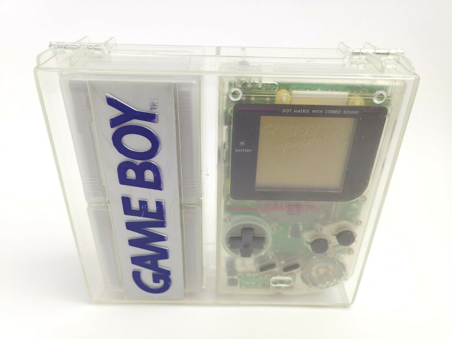 Nintendo Gameboy Classic Transparent Konsolen Bundle, 6 Spiele & Crytal Case [5]
