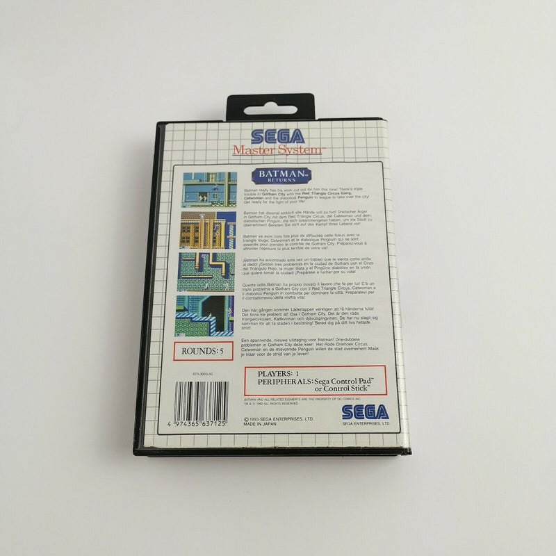 Sega Master System Spiel " Batman Returns " MS MasterSystem | OVP | PAL
