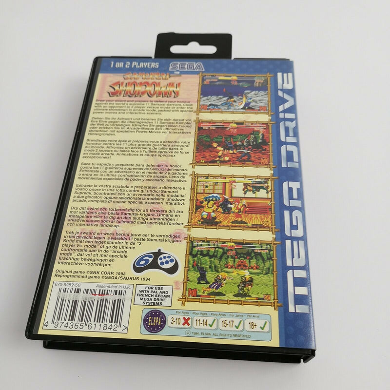 Sega Mega Drive game "Samurai Shodown" MD MegaDrive | Original packaging | PAL