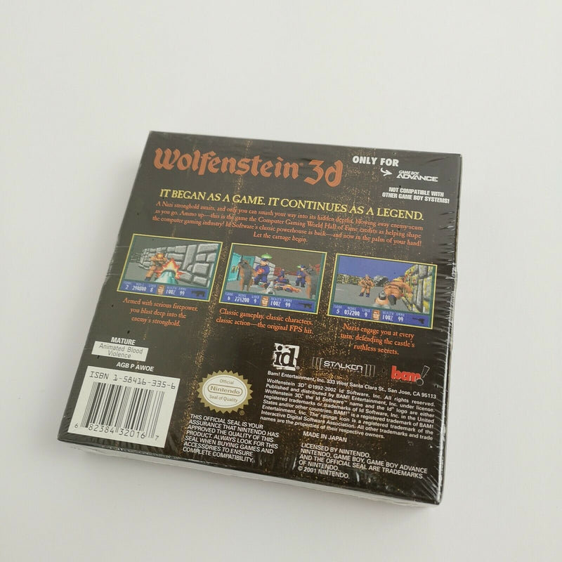 Nintendo Gameboy Advance Game " Wolfenstein 3D " NTSC-U/C USA | NEW NEW SEALED