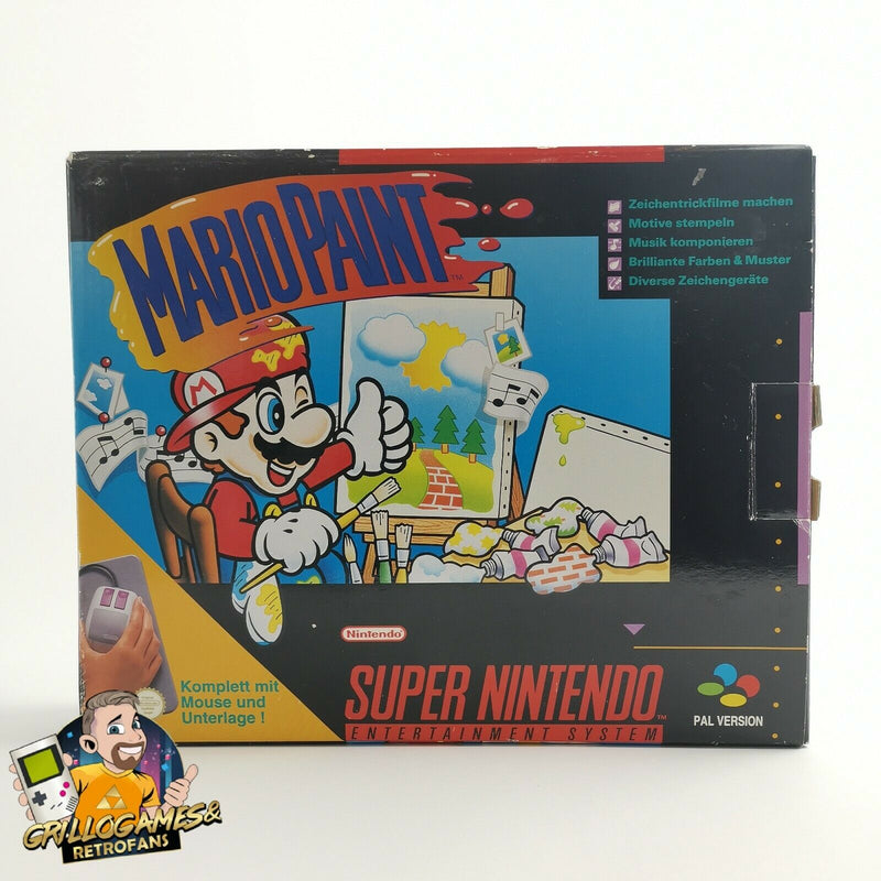 Super Nintendo Spiel " Mario Paint " SNES | OVP Big Box | PAL NOE