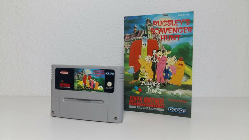 Super Nintendo game "Pugsley's Scavenger Hunt" * with instructions * / Snes