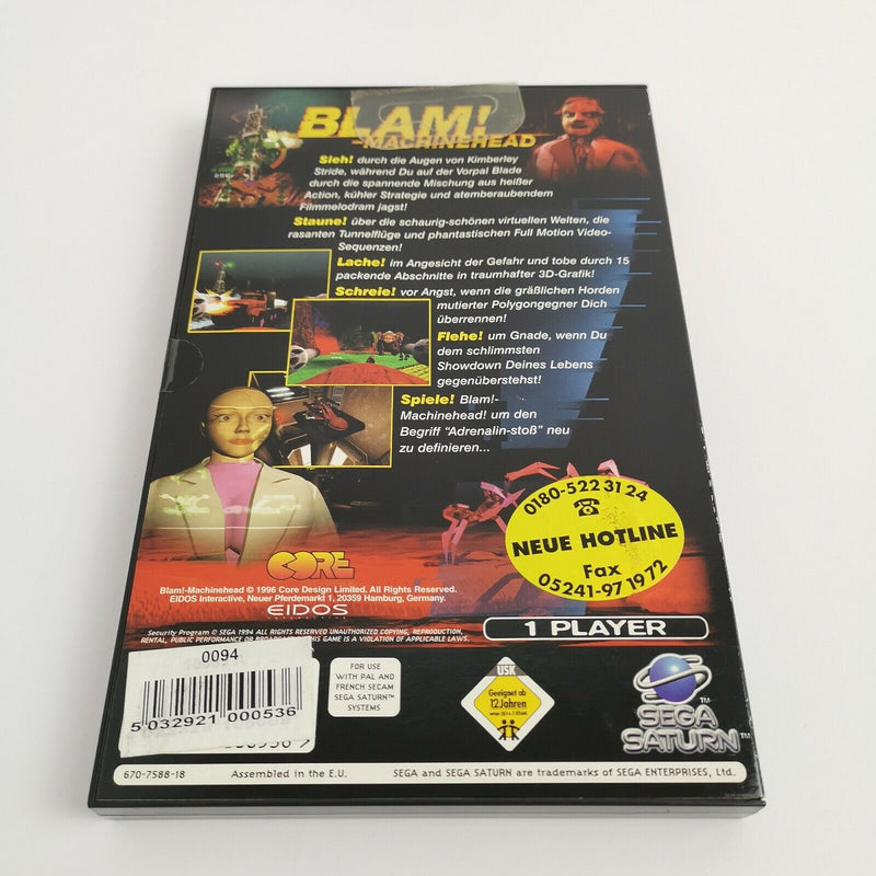 Sega Saturn game "Blam! Machinehead" SegaSaturn | Original packaging | PAL