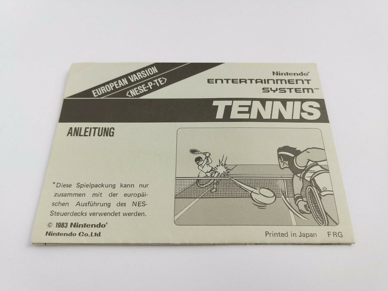 Nintendo Entertainment System Game "Tennis + Instructions" NES | Module | PAL EEC