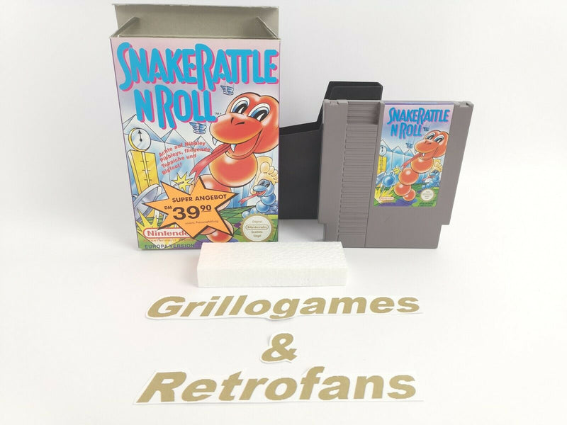 Nintendo Entertainment System game "SnakeRattle N Roll" | Nes | Original packaging |