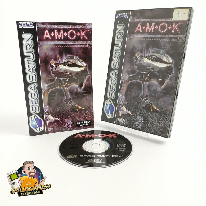 Sega Saturn game "Amok" Sega Saturn | Original packaging | PAL