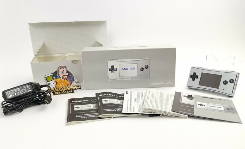 Nintendo Gameboy Micro Console "Silver | Silver" Original Box | Pal | GameBoy