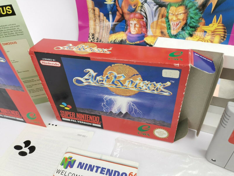 Super Nintendo game "Actraiser" | Snes | Original packaging | Pal | CIB * with poster