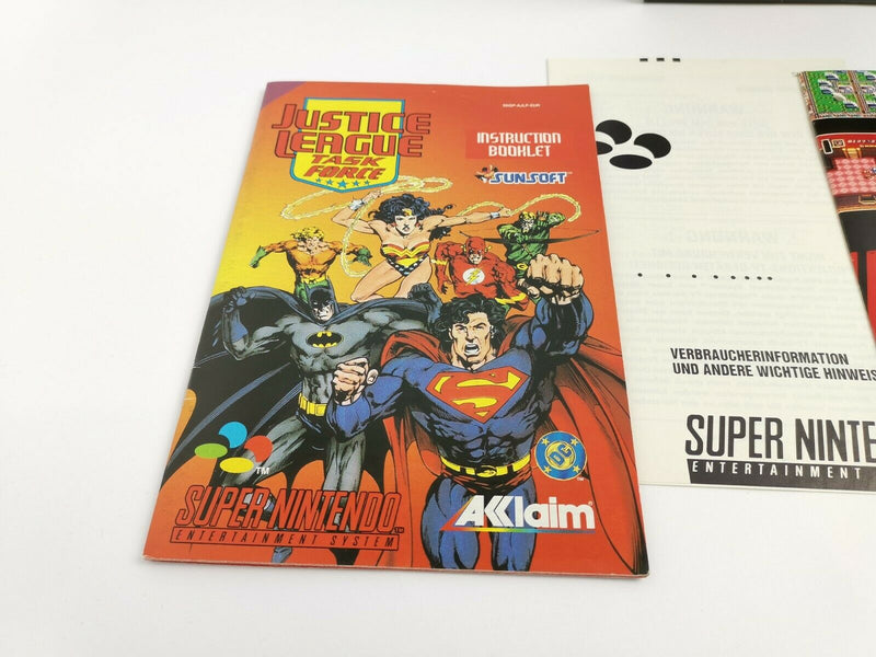 Super Nintendo Game "Justice League Task Force" Snes | Original packaging | Pal | CIB