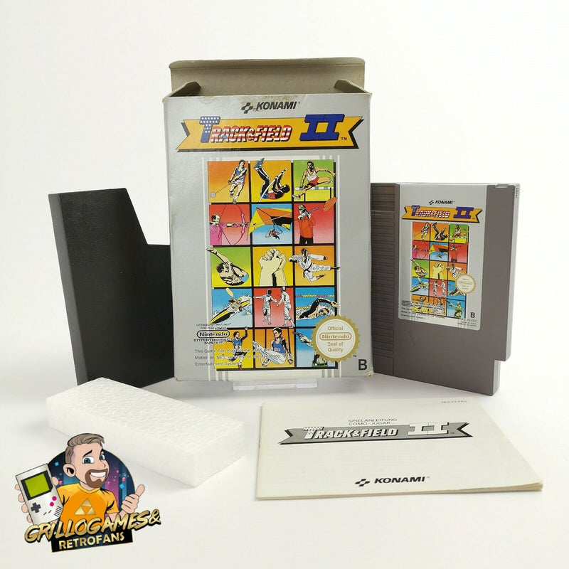 Nintendo Entertainment System game "Track &amp; Field II 2" NES | Original packaging PAL-B EEC