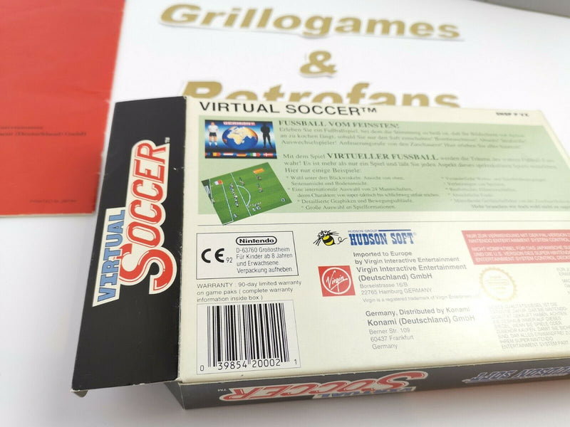 Super Nintendo Spiel " Virtual Soccer " Snes | Ovp | Pal | CIB |