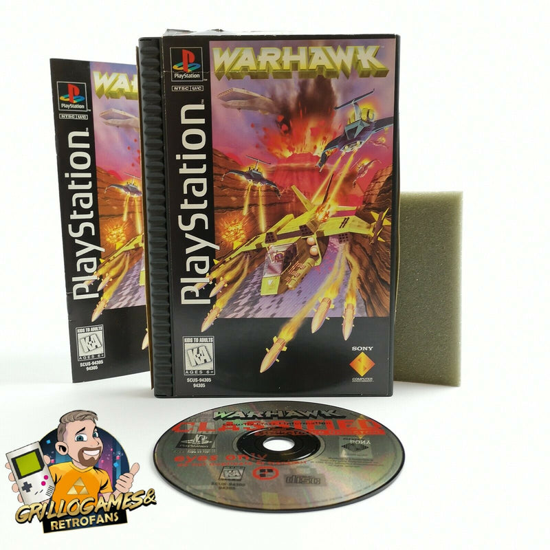 Sony Playstation 1 Game "Warhawk" Ps1 PsX | Original packaging long box | NTSC-U/C USA