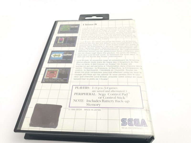 Sega Master System Spiel " Ultima IV 4 " Ovp | Pal | MS
