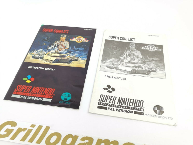 Super Nintendo Game "Super Conflict" Snes | Original packaging | Pal |CIB