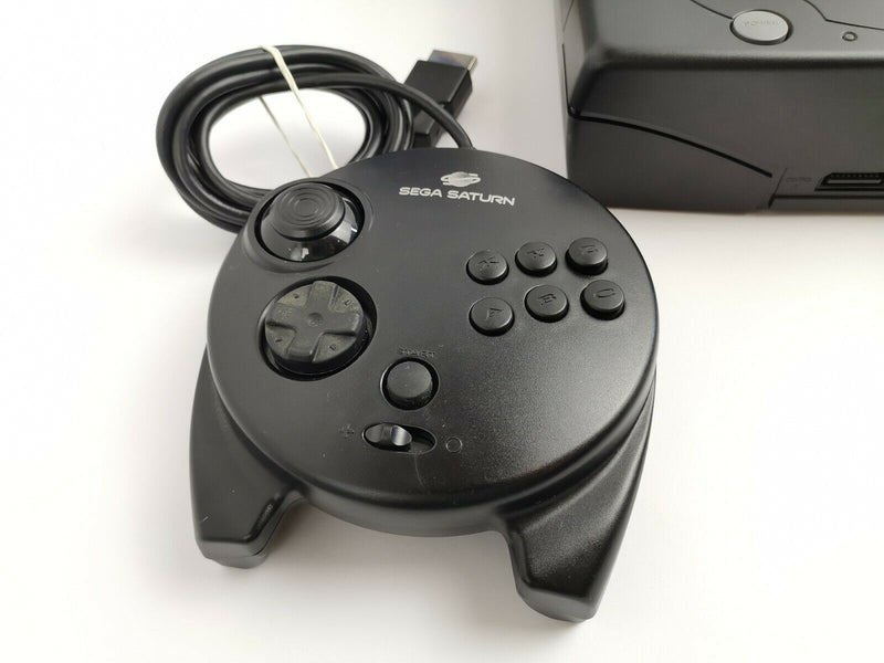 Sega Saturn console bundle with control pad, connection cables and Segaflash Vol 2